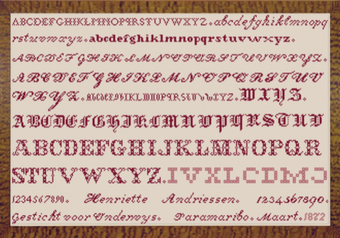 1872 Henriette Andriessen Redwork Antique Needlework Digital Download Pattern